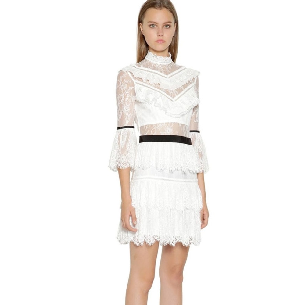 Self Portrait White lace dress